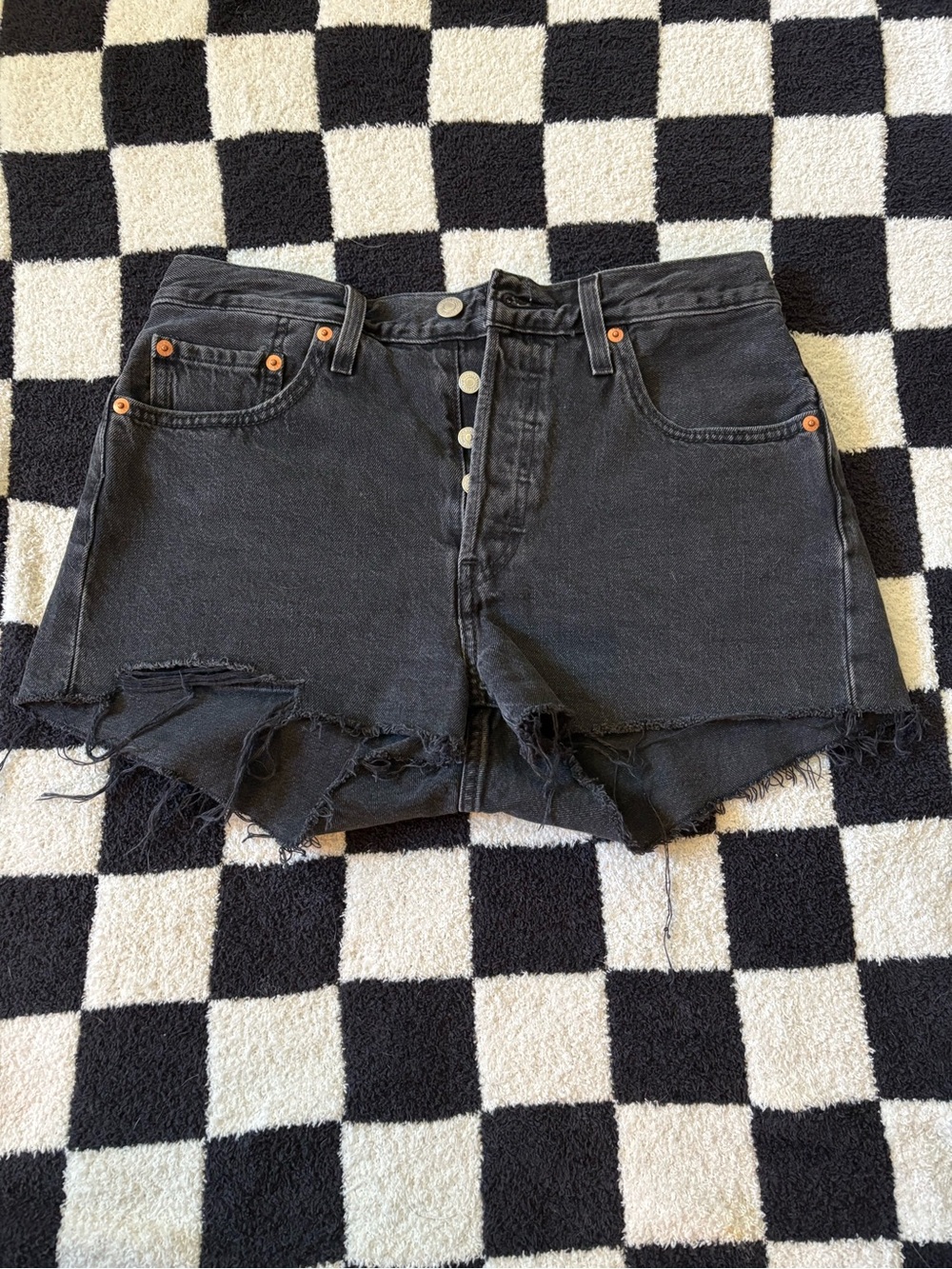 Levi’s Black Denim Shorts Size 28 (Fit Smaller)